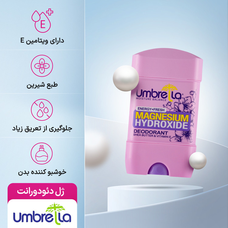 ژل دئودورانت زنانه آمبرلا Energy And Fresh حجم 75 میلی لیتر