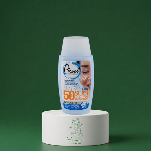 ضد آفتاب بی رنگ پیکسل مدل Oily Acne Prone Skin با SPF50 مناسب پوست چرب حجم 50 میلی لیتر
