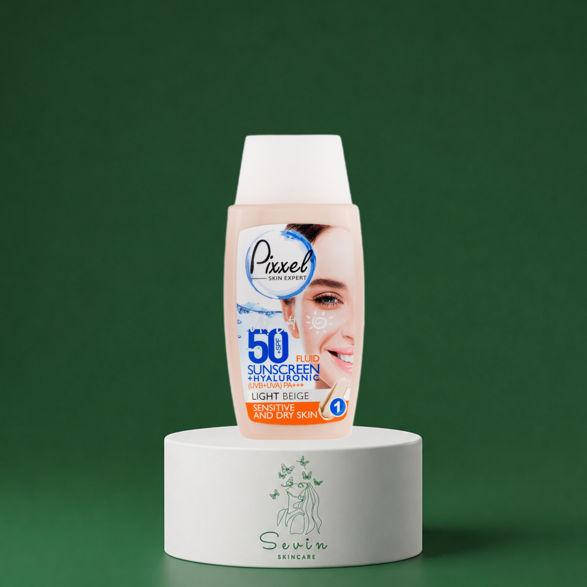 کرم ضد آفتاب رنگی پیکسل با SPF50 مناسب انواع پوست حجم 50 میلی لیتر